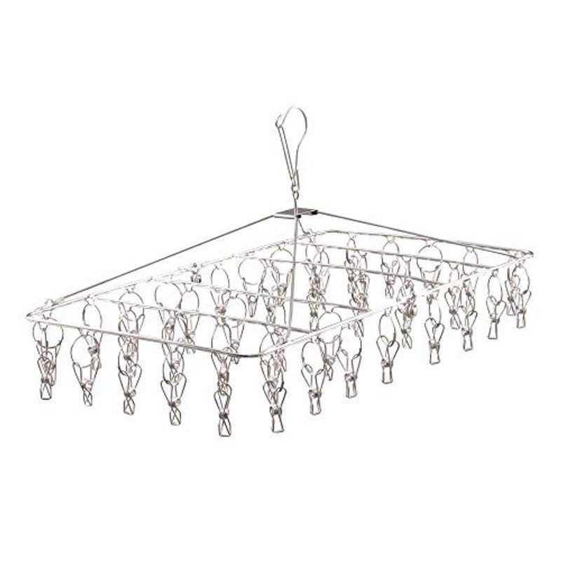 アイリスオーヤマ ステンレスピンチハンガー 洗濯ハンガー 洗濯 物干し 42ピンチ オールステンレス サビにくい 室内