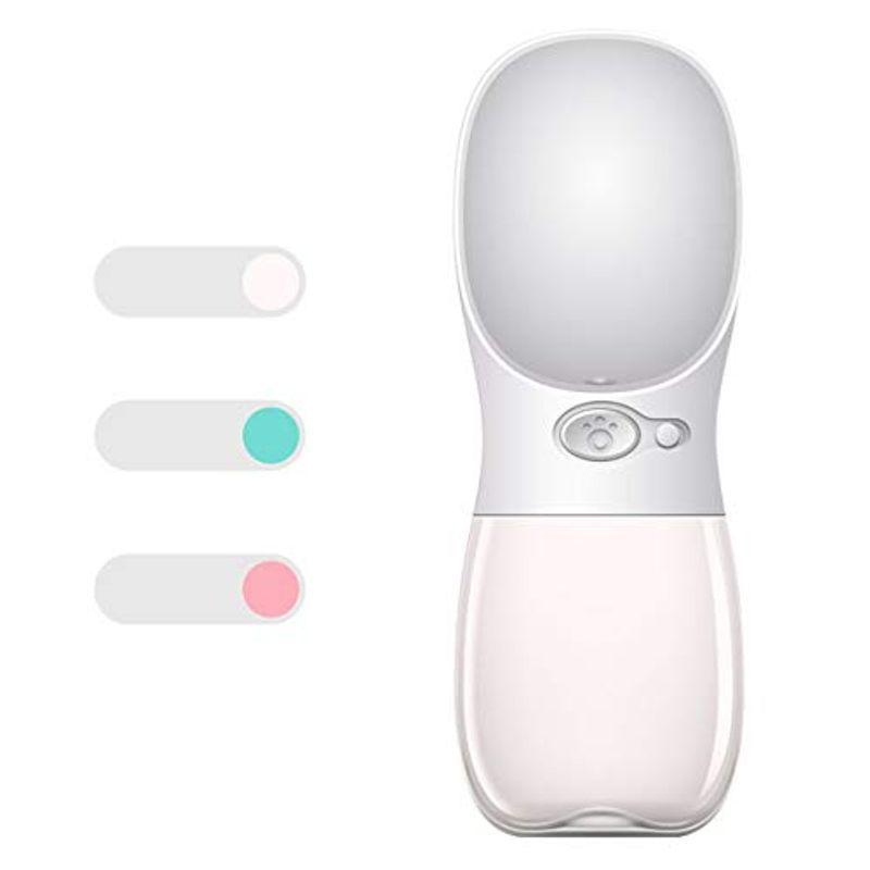 ペット給水器 携帯用 犬 最大87 オフ ウォーターボトル 猫 水飲み器 水槽付き ホワイト 水漏れ防止 手軽に水分補給が出来 散歩用 350ml 車の中