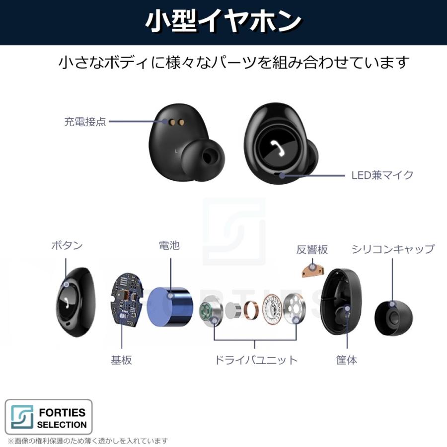 ワイヤレスイヤホン Bluetooth 5.0 防水 両耳 IPX5 ブルートゥース iPhone Android 充電ケース コンパクト ワイヤレス 小型 長時間 ポータブル |  | 09