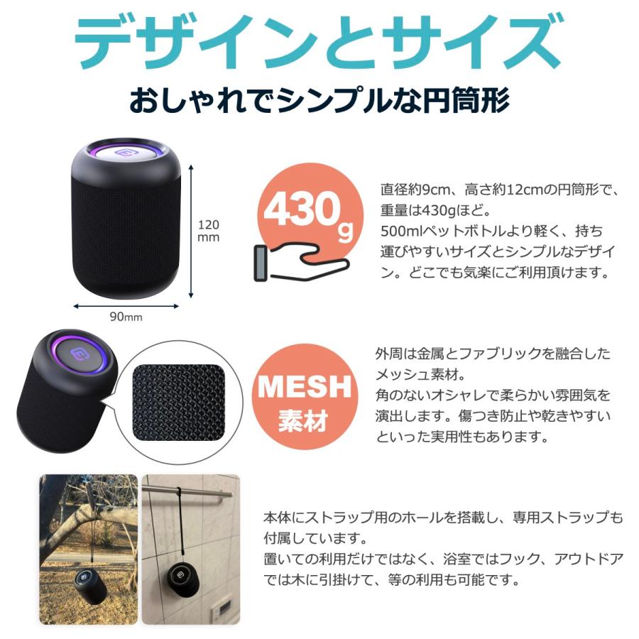 LRAV Bluetoothスピーカー IPX4 防水 大型 Bluetoothスピーカー（ワイヤレス・高出力・防水IPX4・低音強調