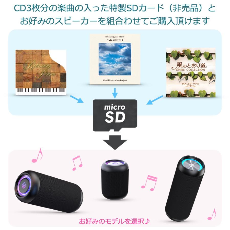 ジブリ BGM 音源入 SDカード付 スピーカー 高音質 ヒーリング Bluetoothスピーカー 癒やし スタジオ ジブリ サントラ cd sdカード ghibli ギフト CW1L della 40s_8