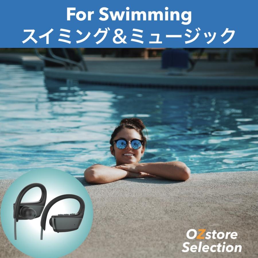 ワイヤレスイヤホン 防水 ランニング スポーツ IPX7 Bluetooth イヤホン 耳掛け iPhone Android 両耳 ブルートゥース スイミング ブルートゥース イヤフォン |  | 05