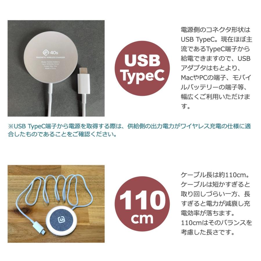 MagSafe 充電器 ワイヤレス iPhone18 Pro Max iPhone Duo 17 17e Air 16/15/14/13/12 Plus mini 15W マグセーフ マグネット 充電 磁石 軽量 小型 爆買 40s MS1 | 40s | 16