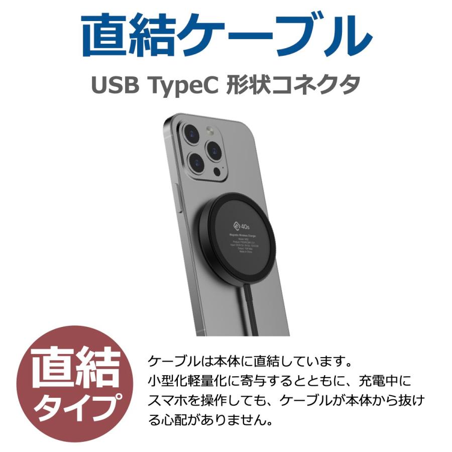 40s 2個セット Qi2 ワイヤレス 充電器 MagSafe 急速 高速 iPhone 