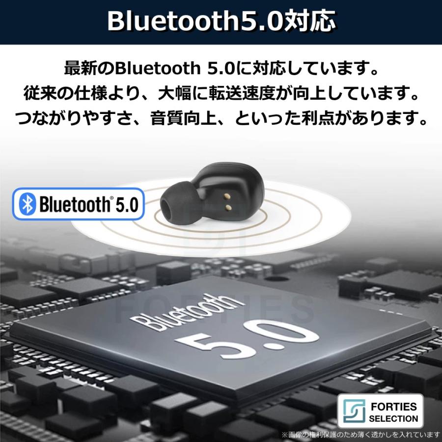ワイヤレスイヤホン Bluetooth5.0 両耳 高音質 iphone対応 Android 自動ペアリング 小型 軽量 ブルートゥース イヤホン ワイヤレス TWS 充電ケース付 |  | 03