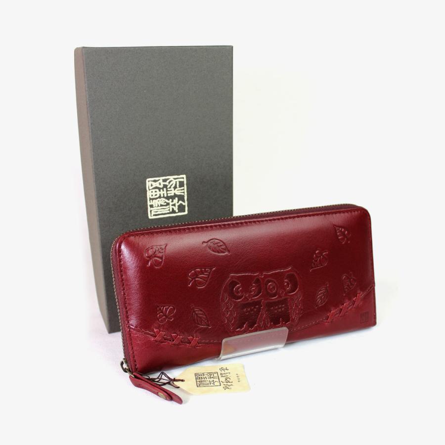 野村修平 なかよしふくろう 65603 ラウンド長財布 レディース財布