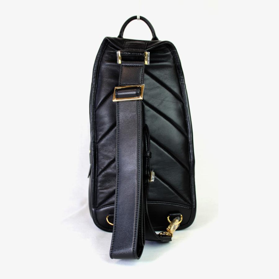 PROVENZANO カイマン ボディバッグ ブラック CAIMAN 740-4511cm ワニ革