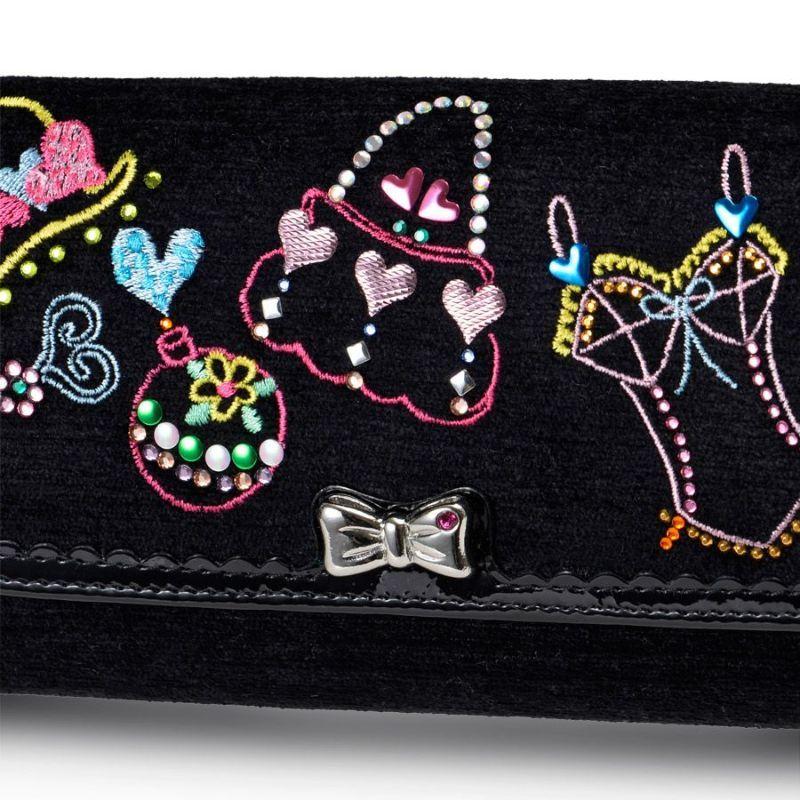 ▼Think Bee！　長財布　ビーズ　刺繍　ブラック　シンクビー　箱 袋付き Think Bee! シンクビー thibkbee 8781-01 プレゼント 長財布