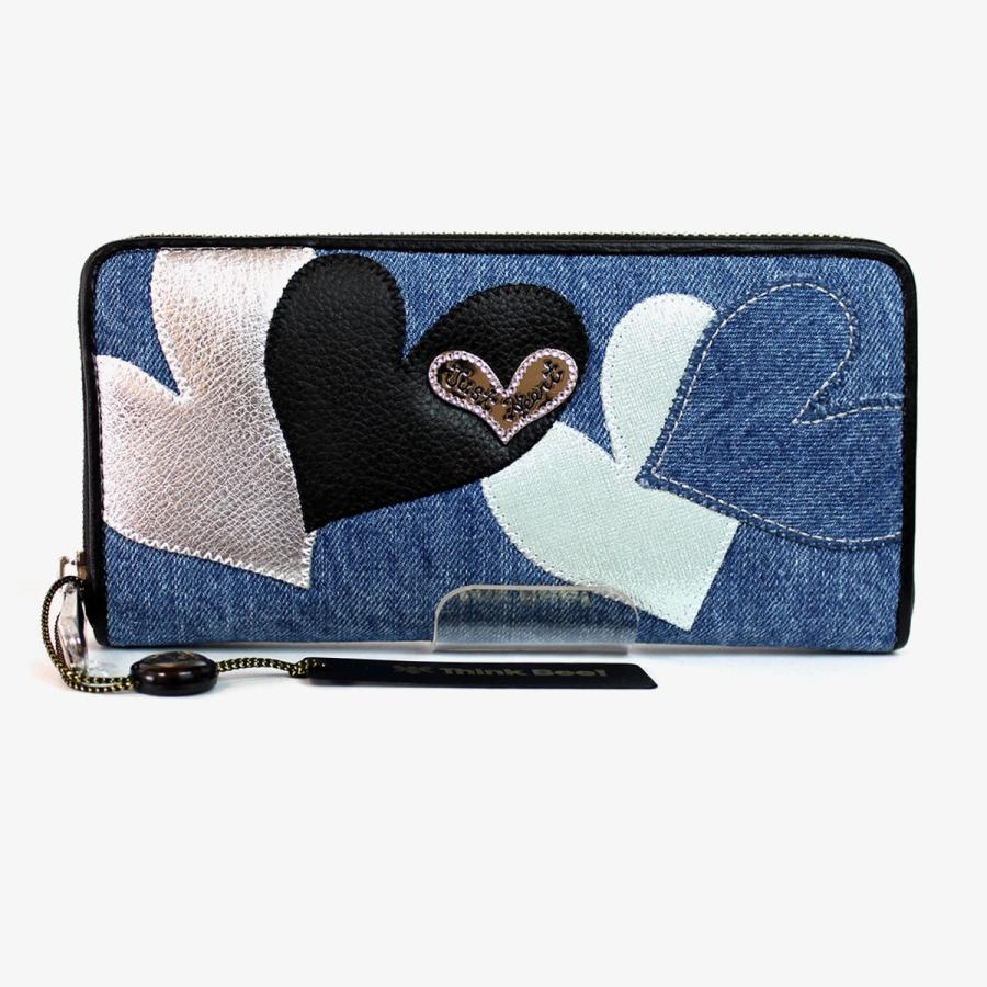 【未使用】Think bee!　スプマンテブルー　ラウンドジップロングウォレット 未使用】Think bee! スプマンテブルー ラウンドジップロングウォレット