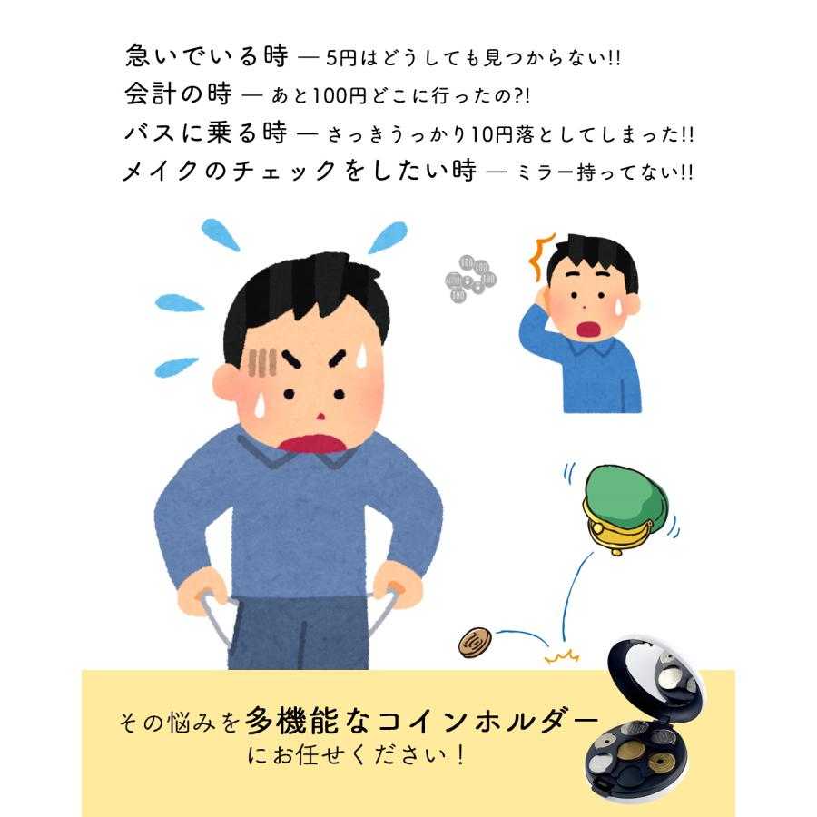 毎日の小銭管理を革命！円コイン用ポータブルケース 快速仕分け＆全通貨適応 コインホーム ラウンドスタイルでスマート携帯 黒・白・銀