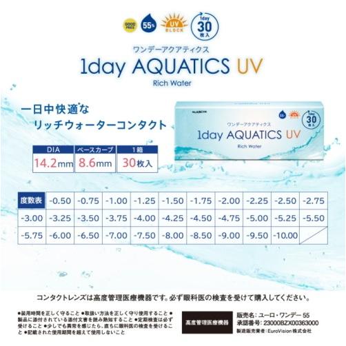 コンタクトレンズ 1day 高含水 ワンデーアクアティクスuv 30枚入り 1day Aquatics Uv 1日使い捨て コンタクトレンズ Blanche Aquatics フォーチュリンク 通販 Yahoo ショッピング