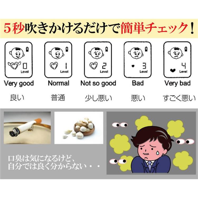 口臭を簡単チェック 口臭チェッカー 5段階 イラスト表示 エチケット 口臭レベル 匂い ニンニク料理 チェック 検査 持ち歩き簡単 エチケット 口臭 ブレスケア Dt201 Fortuna Co 通販 Yahoo ショッピング