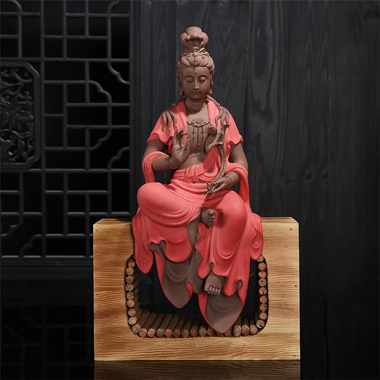 仏教美術 大型陶磁仏像 持蓮観音菩薩仏像 仏教工芸品 禅意仏像置物 鎮宅吉祥物 今は台座がありません Tcgd277 Fortuna Co 通販 Yahoo ショッピング