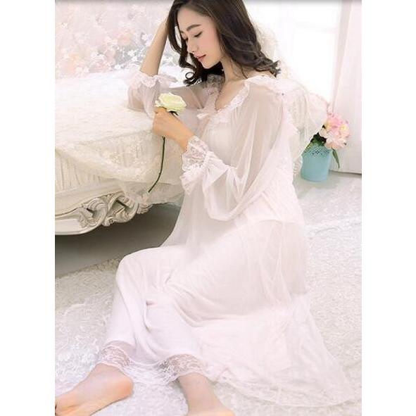 長袖 パジャマ レディース レースワンピースパジ ャマ 可愛いレースワンピー ネグリジェ お嬢様可愛いルー ムウエア 韓国宮廷風部屋着 Best 366 Gemma 通販 Yahoo ショッピング