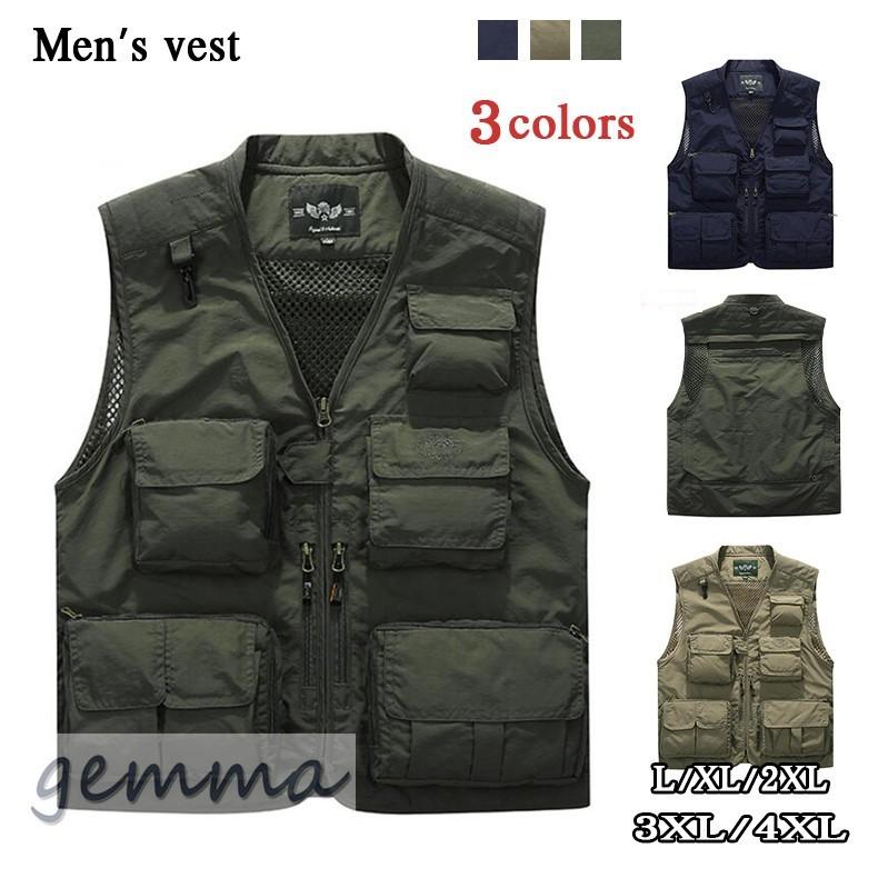 ベスト メンズ 多機能ベスト お釣りベスト メッシュベスト アウトドアベスト 作業服 カメラマン 登山 ミリタリー 大きいサウｚポケット多い Best 975 Gemma 通販 Yahoo ショッピング