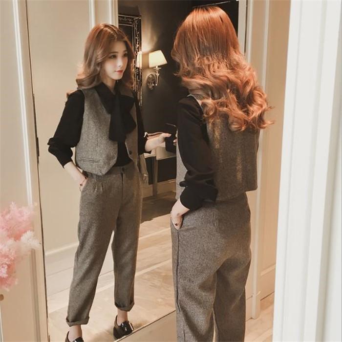 セットアップ レディース スーツセット フォマール ベスト シャツ ズボン 3点セット 上下セット かっこいい 面接 入学式 着痩せ 秋新作 Ltz047 Gemma 通販 Yahoo ショッピング