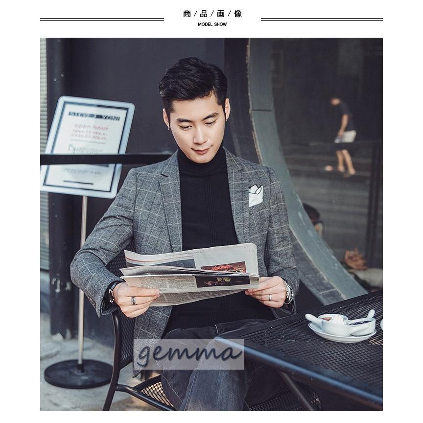 春先取りの 春秋アウター メンズ テーラードジャケット ビジネス通勤 新作 春秋 オフィス カジュアル コート チェック柄 Olテーラードジャケットショート丈 その他スーツ フォーマル サイズ M Www Oroagri Eu