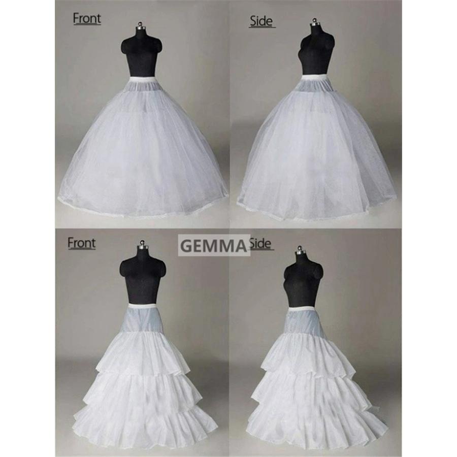 ホワイトパニエ/ブラック/プリンセスライン 大人用ウエディングドレス用 Aライン ロングドレス・スカート・ボリューム・結婚式・二次会・演奏会 |  | 02