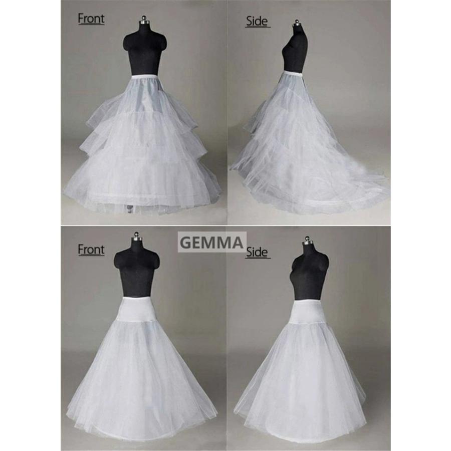 ホワイトパニエ/ブラック/プリンセスライン 大人用ウエディングドレス用 Aライン ロングドレス・スカート・ボリューム・結婚式・二次会・演奏会 |  | 06
