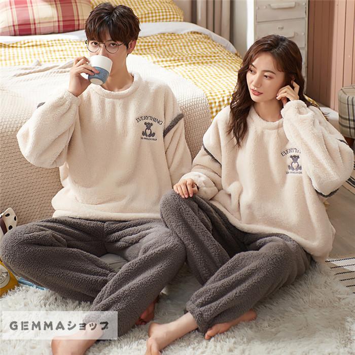 ルームウェア 裏起毛 冬 パジャマ ペア カップル お揃い パジャマ ペアパジャマ カップルパジャマ 可愛い 上下 ペアルック 部屋着 お祝い プレゼント セット レディース メンズ 寝巻き 防寒 彼女 彼氏 夫婦 記念日 ペアルック ルームウェア 冬 カップルパジャマ ペアパジャマ 裏起毛 お
