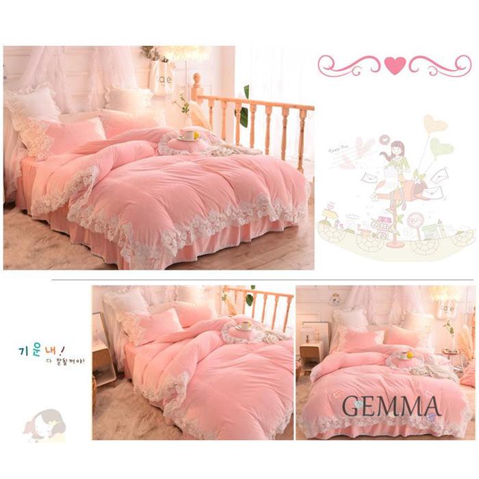 布団カバー ベッドカバー 枕カバー ふわふわ モコもこ 3点セット 4点