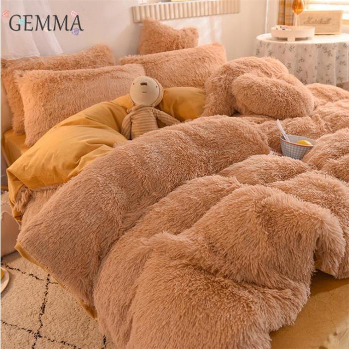 布団カバー 4点セット ベッドカバー ムトン ポア ふわふわ