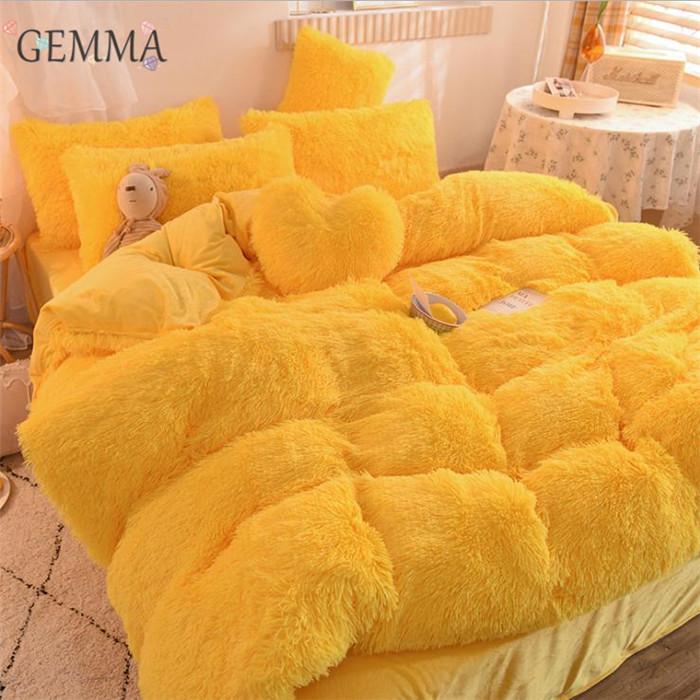 布団カバー 4点セット ベッドカバー ムトン ポア ふわふわ