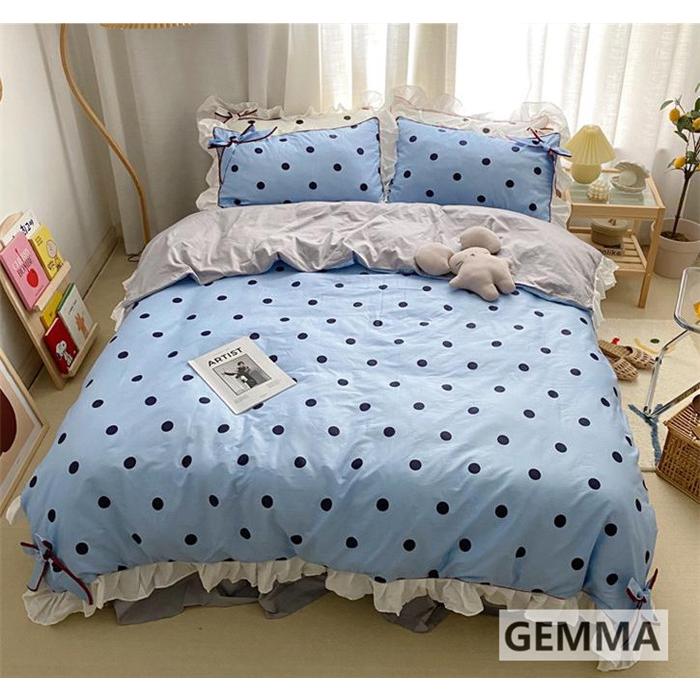 布団カバー ベッドカバー 水玉 ドット 花柄 可愛い シンプル シングル