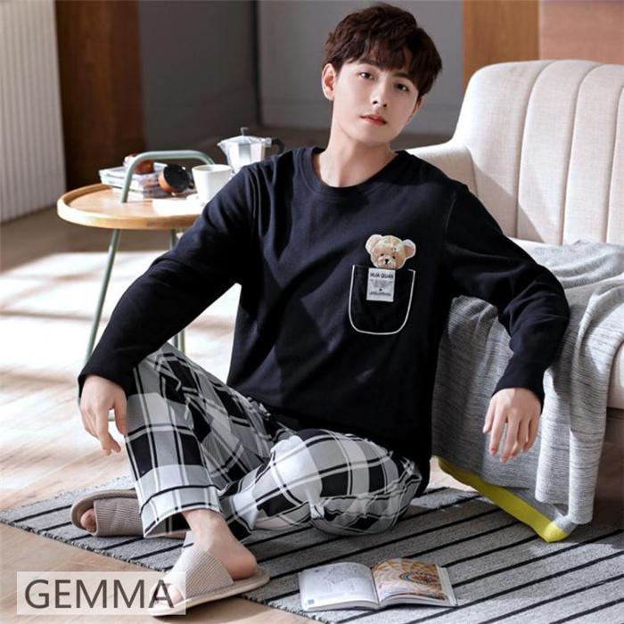 ペアパジャマ 長袖 可愛い熊 ナイトウェア ルームウェア 夏 カップル お揃い コットン お祝い プレゼント 部屋着 彼女 彼氏 夫婦 記念日 Mai 4694 Gemma 通販 新品 クマ柄 パジャマ 長袖 サイズm 綿 Reallseg Com Br