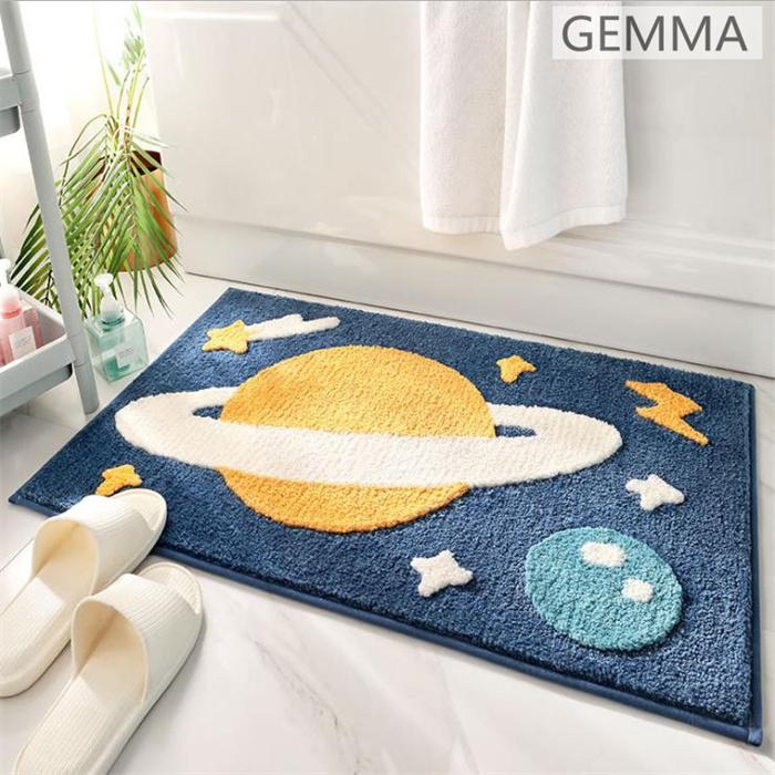 バスマット 足ふきマット かわいい 天体 虹 星 吸水 速乾 抗菌 バスマット 足ふきマット かわいい 天体 虹 星 吸水 速乾 抗菌
