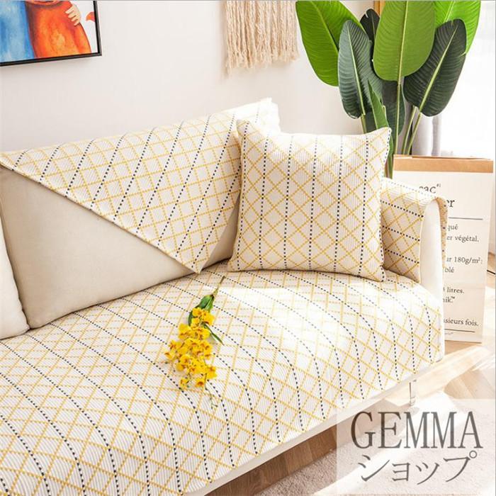 ソファカバー 四季兼用 綿麻素材 柔らかい 通気性よい リネン シート