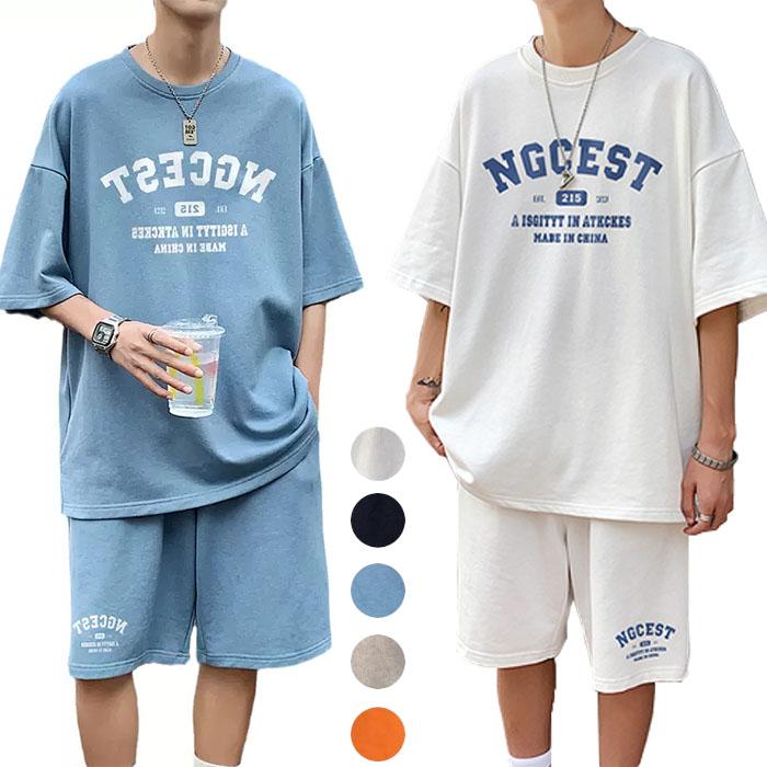 セットアップ メンズ ジャージ スウェット 2点セット 半袖ｔシャツ ハーフパンツ おしゃれ スウェット 部屋着 カジュアル 夏 スポーツ Bf Mai 5147 Gemma 通販 Yahoo ショッピング