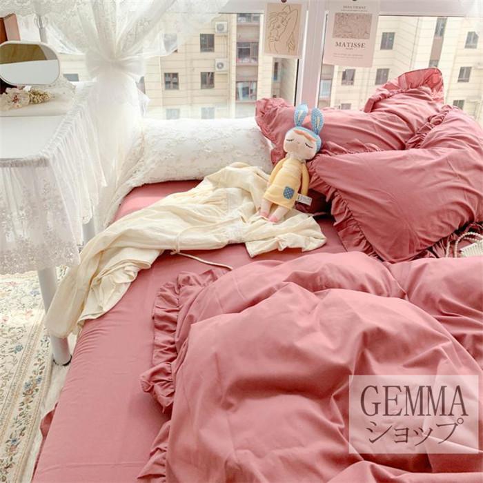 布団カバー 3点4点セット シングル シンプル 姫風 通気 吸湿 掛け布団