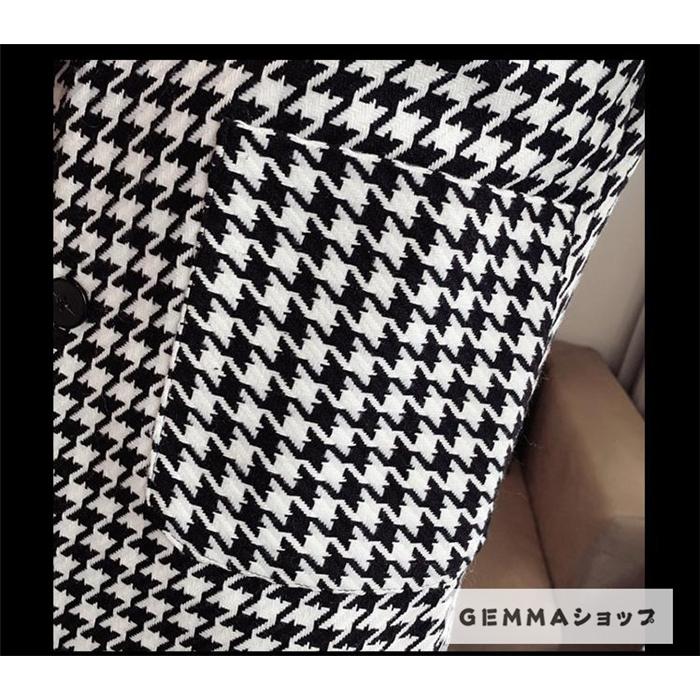 テーラードジャケット メンズ 格子縞 チェック柄 千鳥格 秋冬