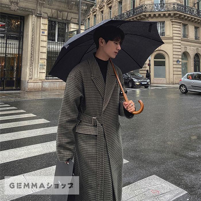チェスターコート メンズ 長ロング丈 アウター 格子縞 トレンチコート メンズコート ファション おしゃれ 通勤 メンズ イケメン Mai 5924 Gemma 通販 Yahoo ショッピング