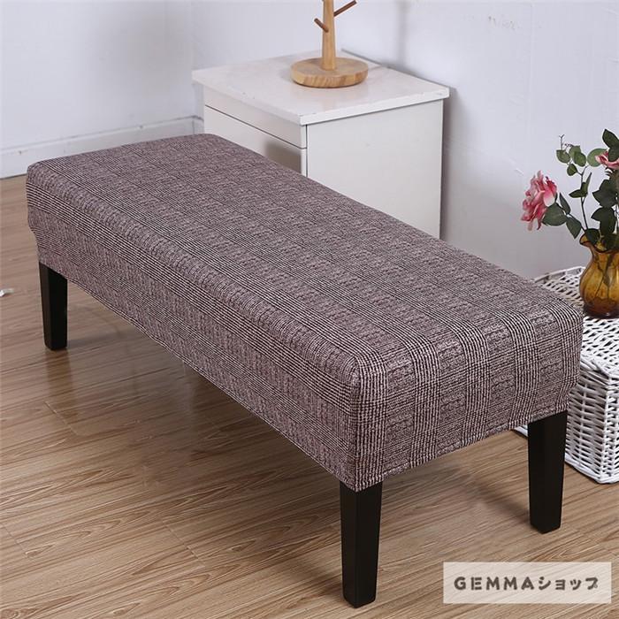 ベンチソファーカバー 柄 一体型 いす 椅子カバー 肘なし 背もたれなし