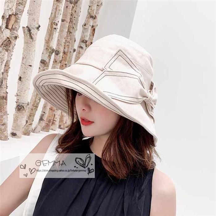 帽子 日焼け防止帽子 Uvカット 紫外線対策用ハット レディース リボン付き つば広 折りたたみ 旅行 登山 出かけ 釣り漁師キャップ Supersport Tn