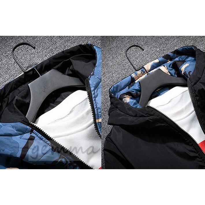 リバーシブル メンズ 迷彩柄 ジャンパー マウンテンパーカー メンズ