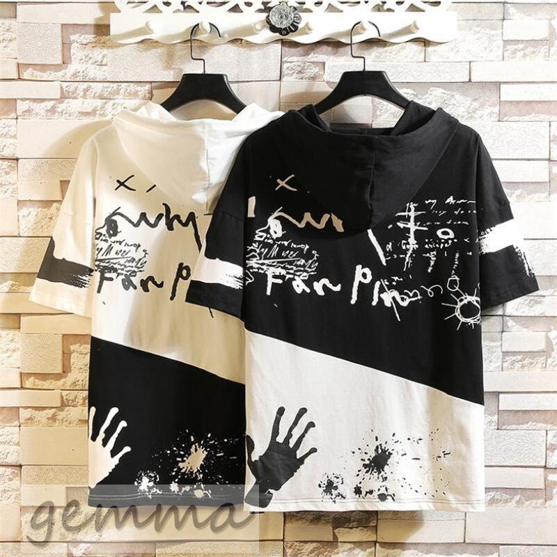 パーカー メンズ 半袖パーカー カジュアル フード付き Tシャツ ルームウェア スポーツ ブランド フード付き 大きいサイズ 夏新作 Mia 800 Gemma 通販 Yahoo ショッピング