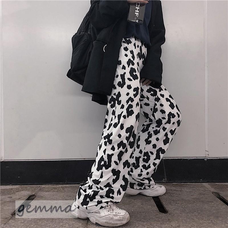 ダルメシアン柄 白黒 ワイドパンツ 乳牛 ボトムス ダンス 衣装 ヒップホップ コスチューム 韓国ファッション 大きいサイズ 個性的 服 原宿系 Qaz61 Gemma 通販 Yahoo ショッピング
