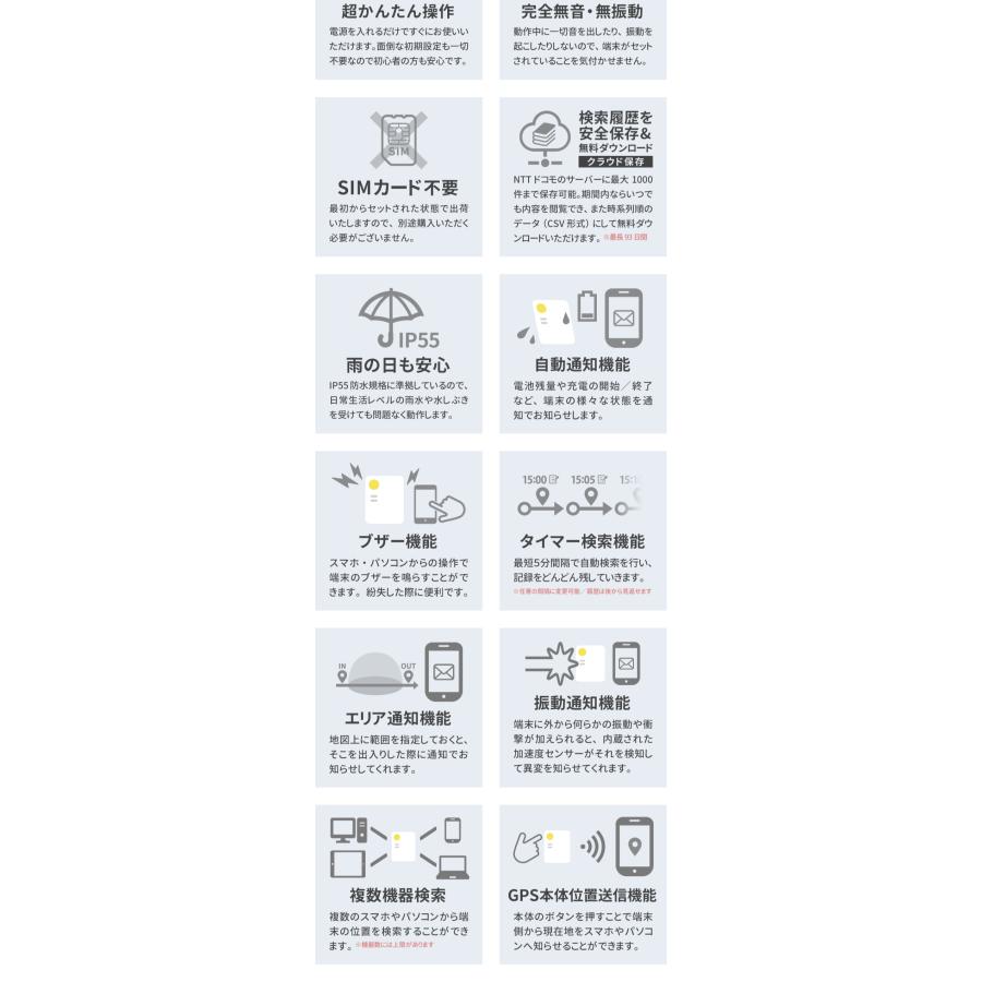 GPS 追跡 GPS発信機 徘徊防止 小型 リアルタイム 契約不要 【730日使い放題】 返却不要 ミツケルGPS ネクストの画像