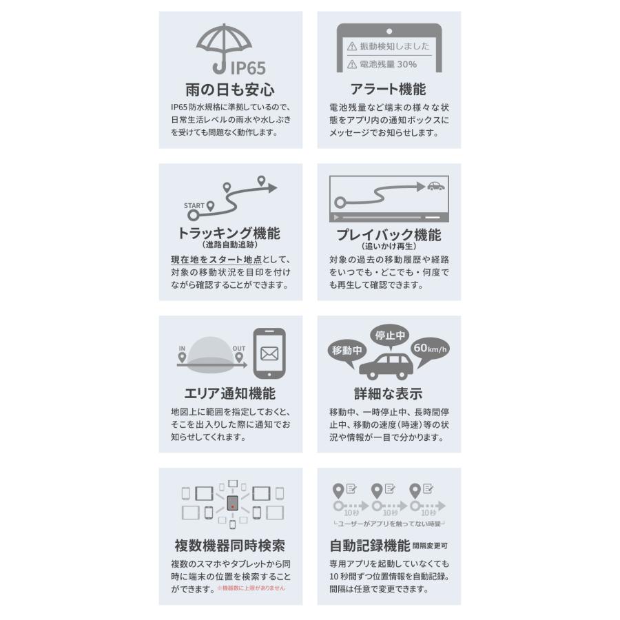 GPS 追跡 GPS発信機 車 盗難防止 小型 リアルタイム 契約不要 【最大2
