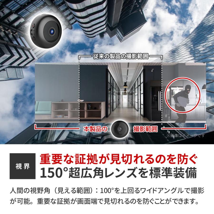 防犯カメラ 小型カメラ 遠隔操作 iphone スマホ連動 wi-fi 本体