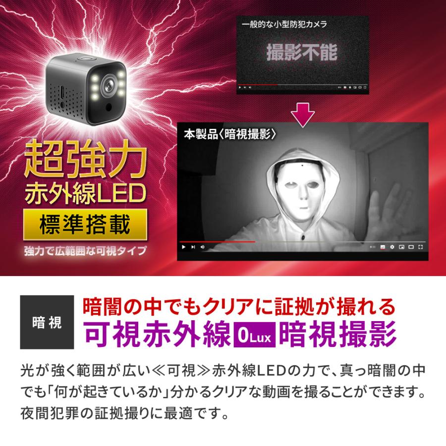 防犯カメラ 小型カメラ 遠隔操作 iphone スマホ連動 wi-fi 超広角