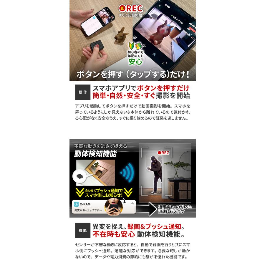 防犯カメラ 屋内 家庭用 見守りカメラ wifi 遠隔操作 スマホ連動 録画