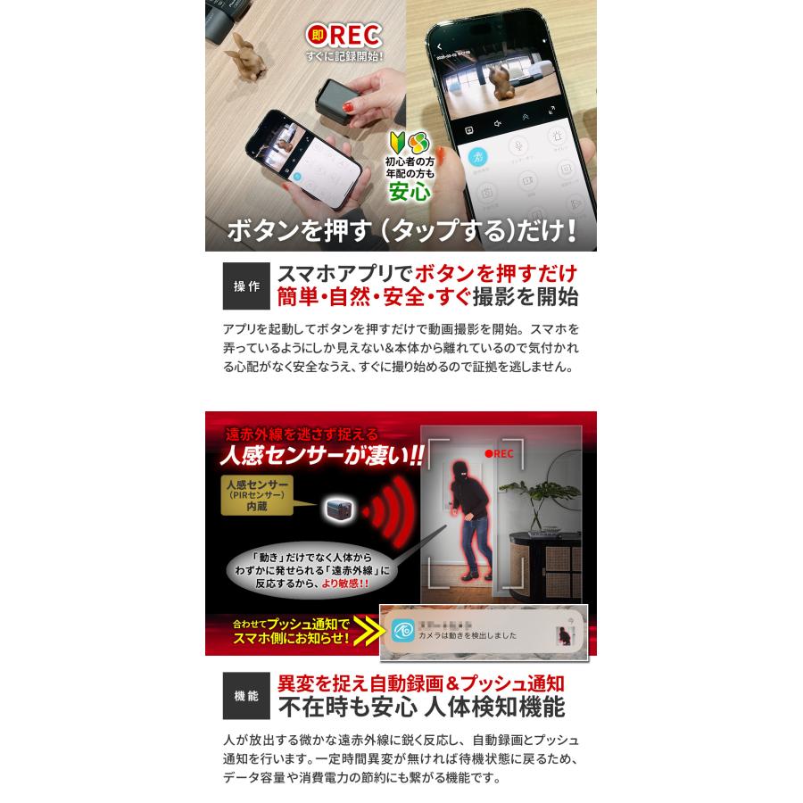 防犯カメラ 屋内 家庭用 見守り カメラ wifi 遠隔操作 小型カメラ