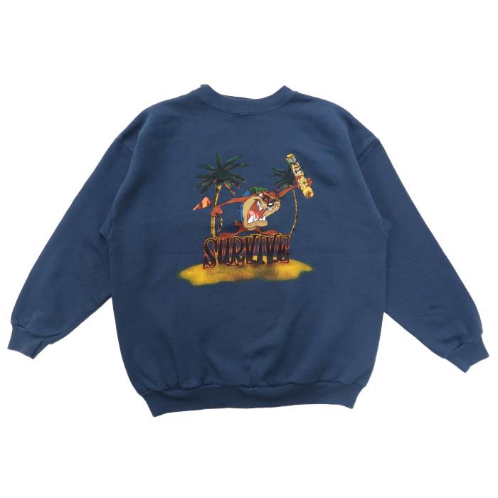 Usa製 ルーニーテューンズ プリント スウェット トレーナー キャラクター ネイビー サイズ表記 L Gd31977 東京高円寺 古着屋 Slut スラット 通販 Yahoo ショッピング