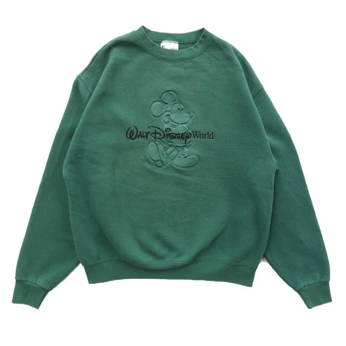 ミッキー エンボス加工 スウェット トレーナー ディズニー キャラクター グリーン サイズ表記 Gd 東京高円寺 古着屋 Slut スラット 通販 Yahoo ショッピング