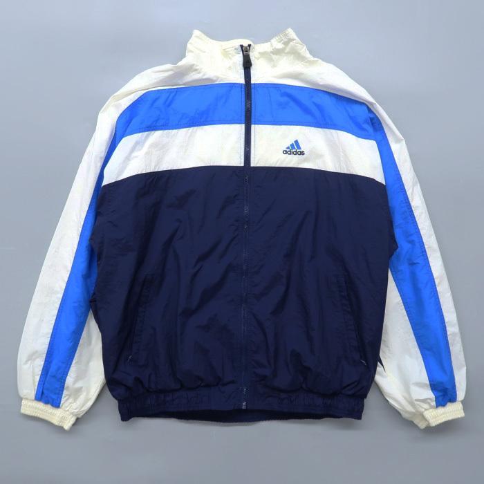 90年代 Adidas アディダス ナイロンジャケット パフォーマンスロゴ ネイビー ブルー サイズ表記 L Gd 東京高円寺 古着屋 Slut スラット 通販 Yahoo ショッピング
