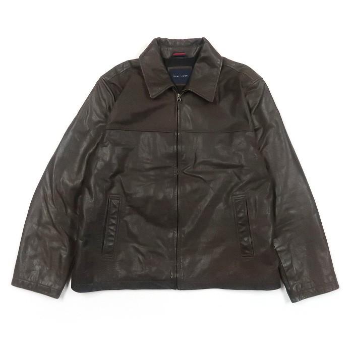 トミーヒルフィガー レザー ジャケット ブラウン サイズ表記 Xl Gd7092 東京高円寺 古着屋 Slut スラット 通販 Yahoo ショッピング